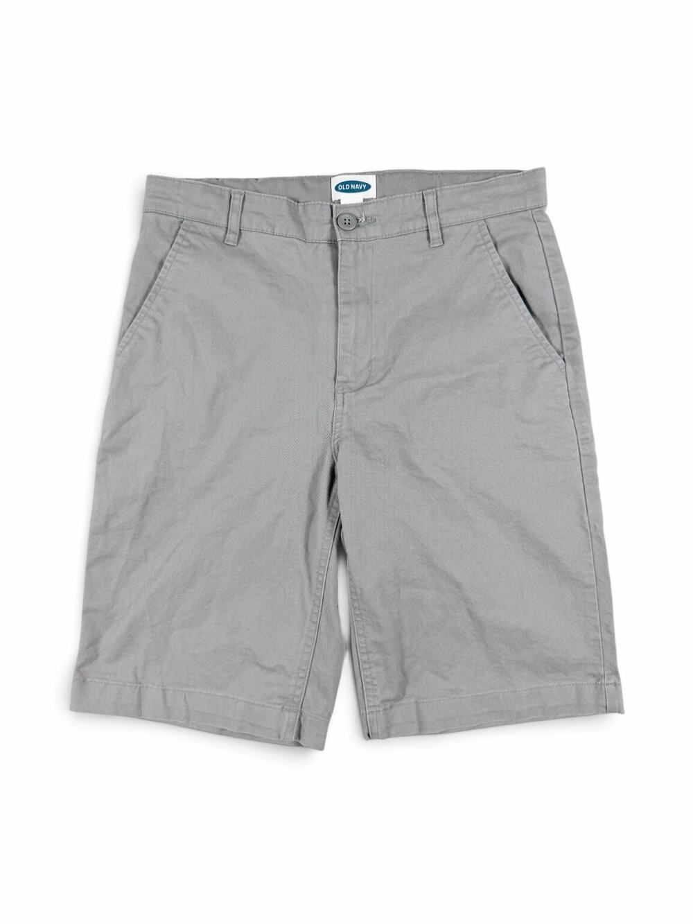 Old Navy Boys Chino Shorts Gray Adjustable Waist Size 16